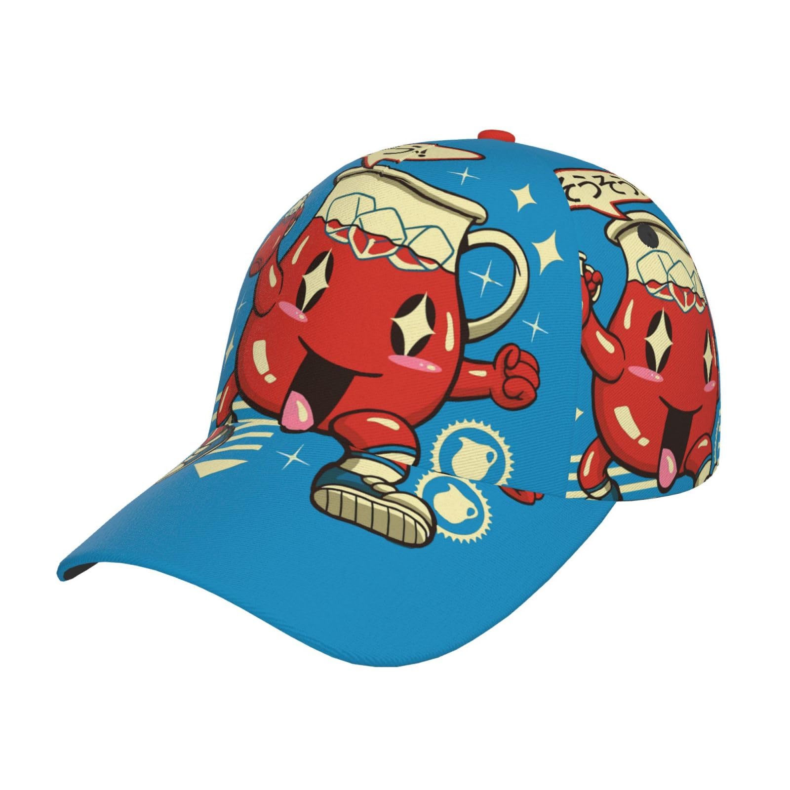 atgzfdrKool Anime Aid Man Hat Curved Brim Baseball Cap Adjustable Snapback Cap for Men and Women Black