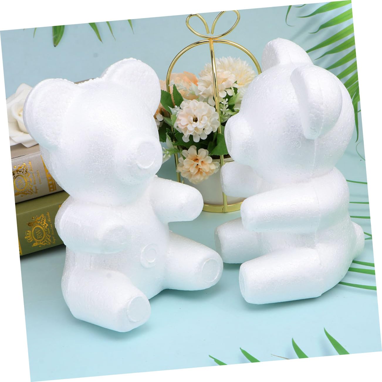 STOBOK 9pezzi Orsetto Polistirolo per Decorazioni Fai da Te Mould Bianco per Progetti Artigianali e Decorazioni da Scrivania
