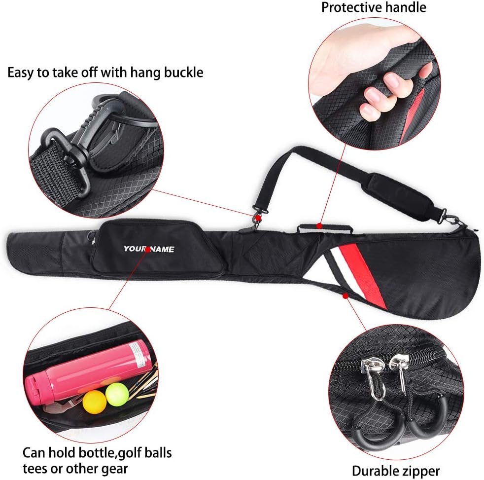 Golf Club Bag Mini for Men Women Kids, Lightweight Driving Range Carrier Course Training Case