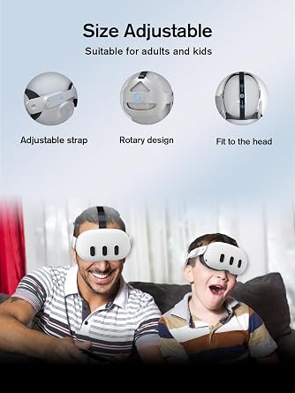 CNBEYOUNG Adjustable Head Strap Compatible with Quest 3S Quest 2 Quest 3, Replacement for Quest 3S/2/3 Elite Strap Accessories for Enhanced Support and Comfort in VR