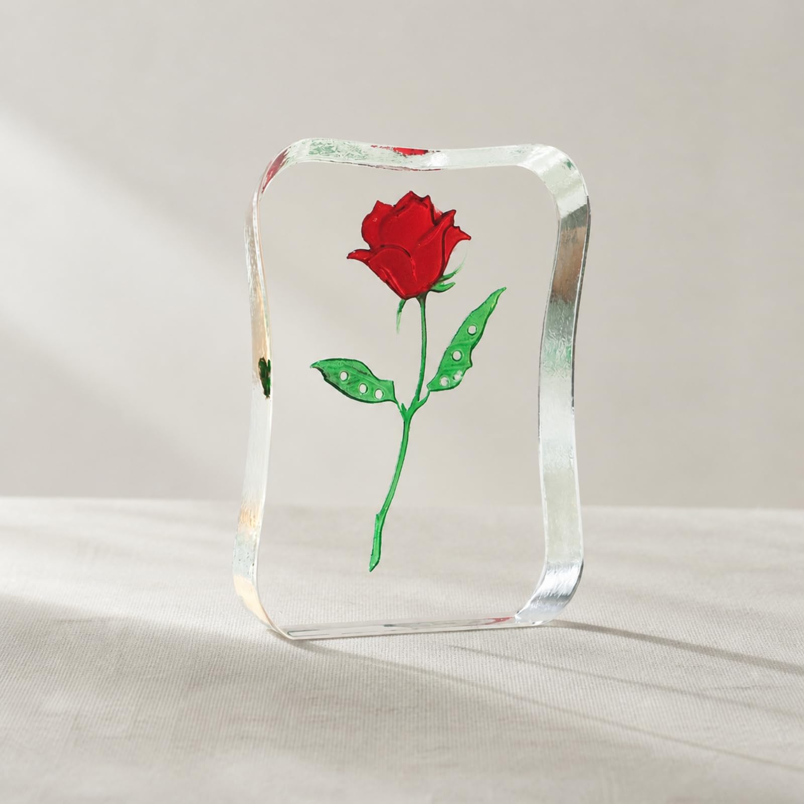 Ornamento a Tema Romantico Romantico | Trasparente, pannello Decorativa con Vermiglia, Lucido, Decorazione da Tavolo, per Mensola