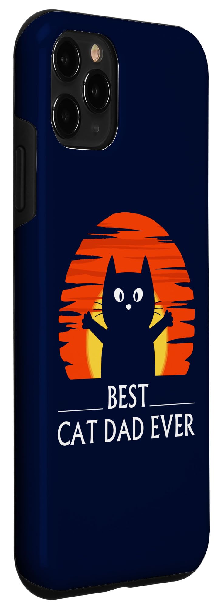 iPhone 11 Pro Best Cat Dad Ever Japanese Style Funny Cat With Paws Mens Case - Image 3