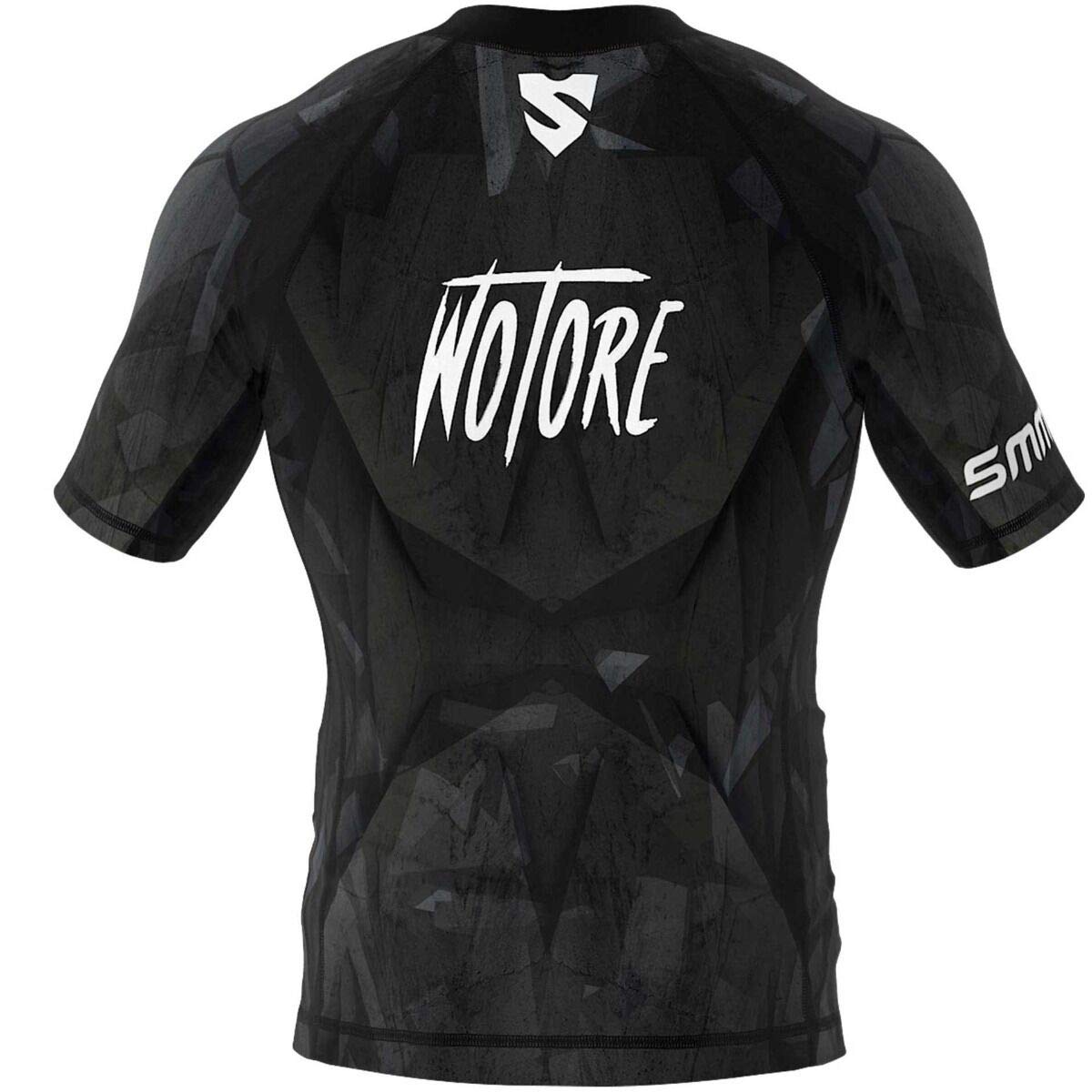 SMMASH Rashguard - Camiseta de Manga Corta para Hombre, Talla M, UFC Correr, Boxeo, MMA RDX Kickboxing Krav Maga Transpirable Resistente