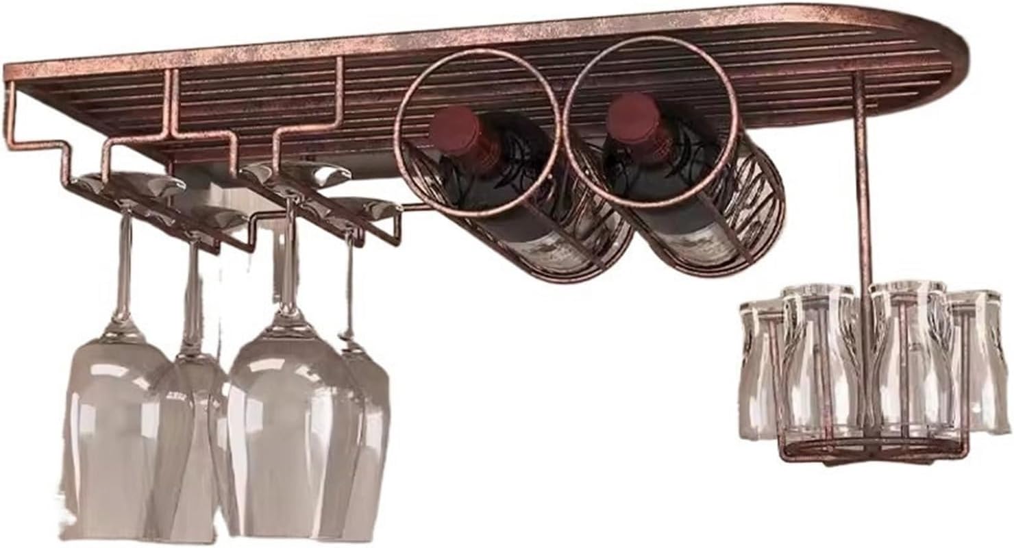 Wine Rack Freestanding Storage Household Inverted Wine Glass Rack Wrought Iron Wine Rack Simple Modern Cabinet Bottom Wine Glass Rack Stackable Wine Rack Wine Storage Shelf (Color : White)