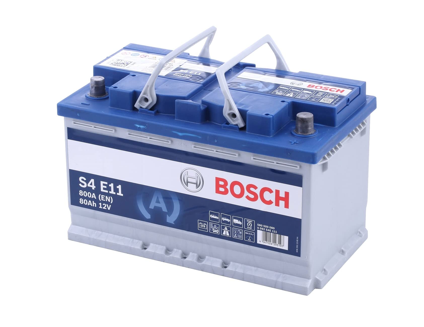 Bosch S4E11 - Batterie Auto - 80A/​h - 800A - Technologie EFB - adaptée aux Véhicules avec Start/​Stop