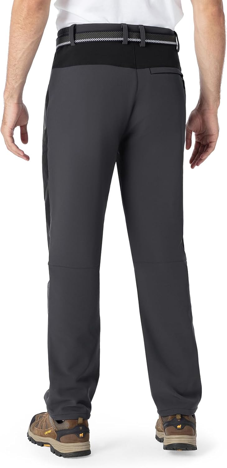 Rdruko Men's Snow Pants Waterproof Insulated Fleece Lined Ski Hiking Snowboard Winter Pants with Pockets - Image 6