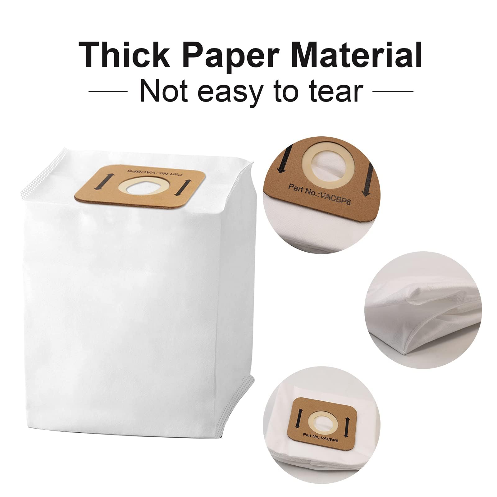 Kirby Vacuum Filter Bags - 6 Pack Replacement -3 Kirby Vacuum Filter Bags - 6 Pack Replacement -3