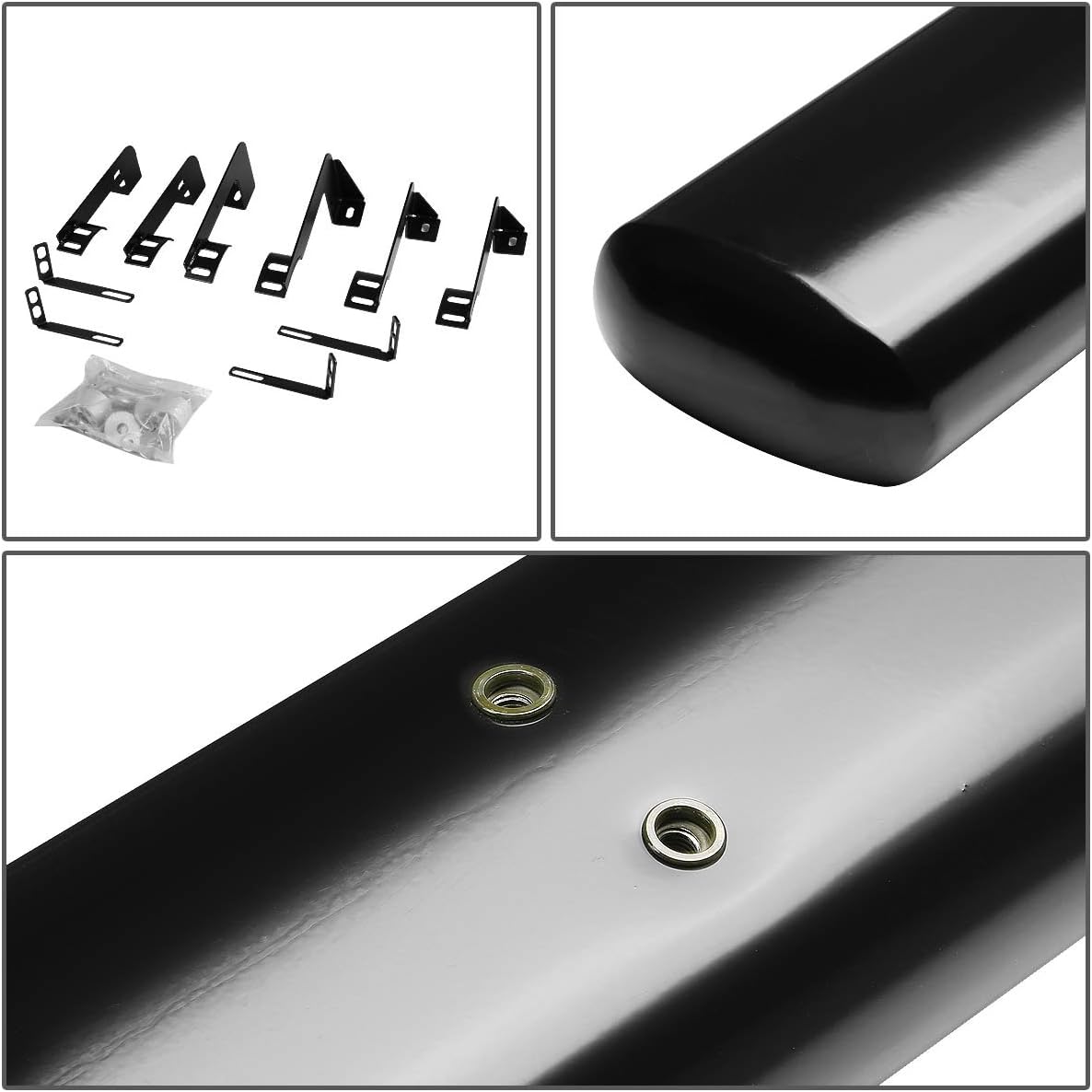 DNAMotoring STEPB-5O-930-BK Stainless Steel Side Step Nerf Bar Running Board