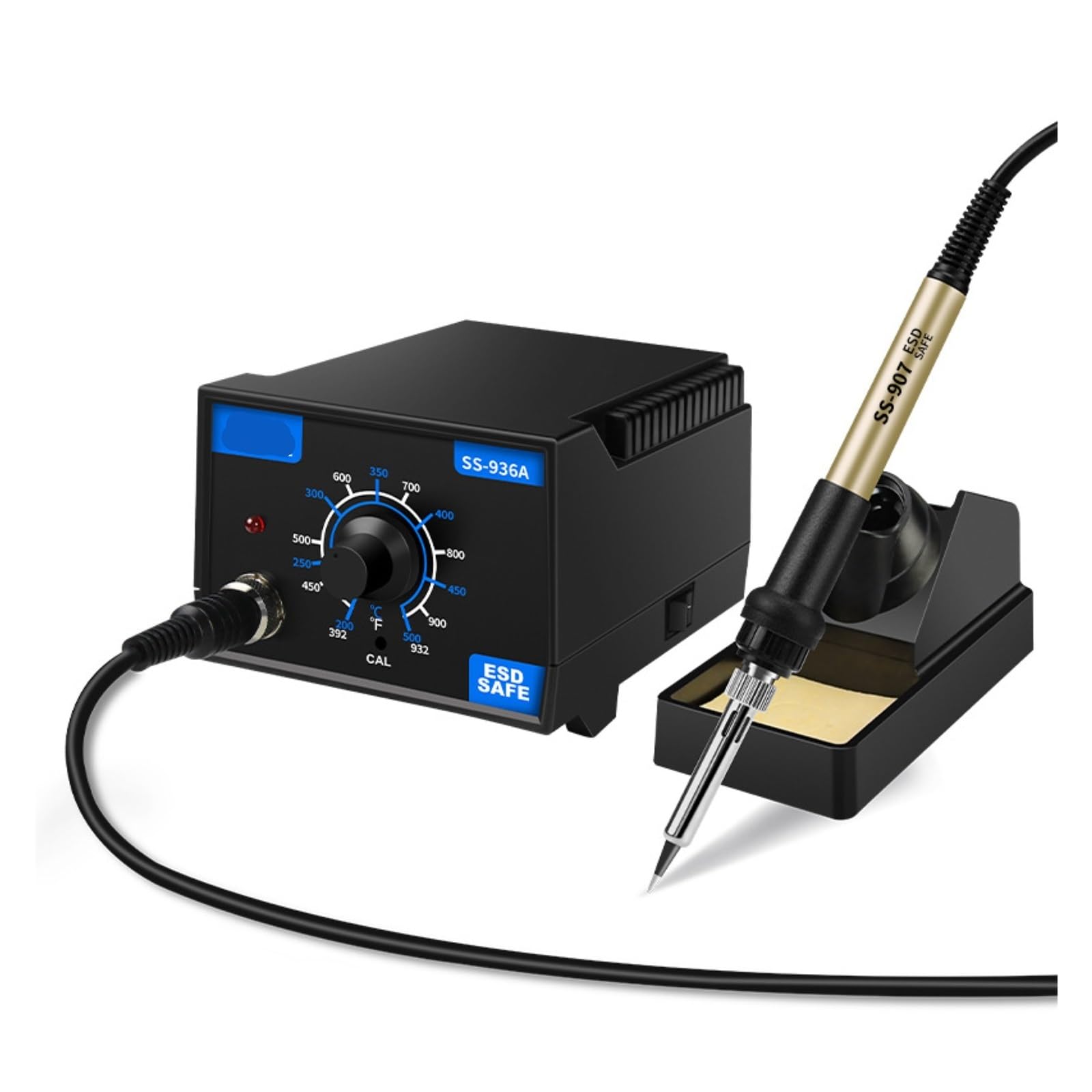 Estación de soldadura, Kit de soldador temperatura ajustable 936A, pluma soldadura por calor rápido para reparación PCB teléfono