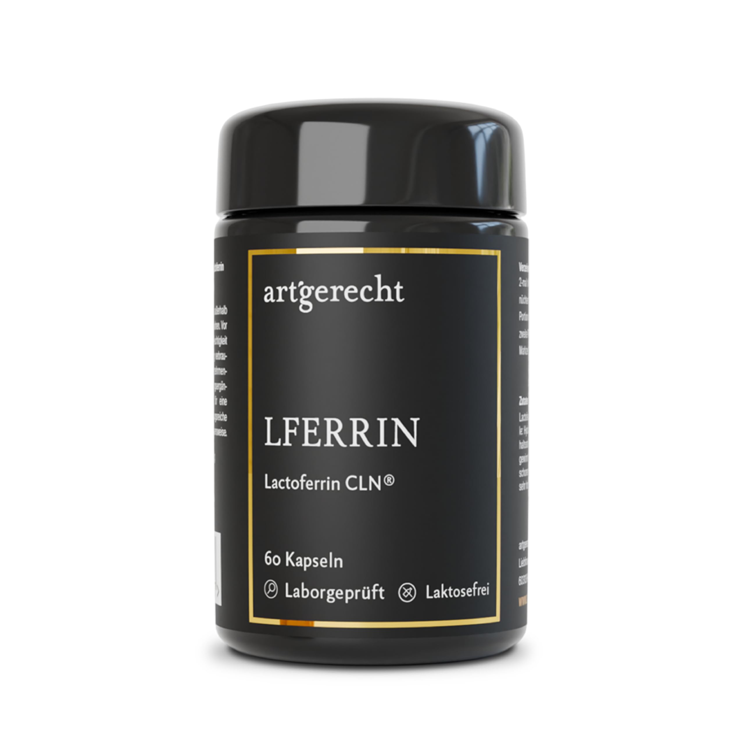 Lactoferrin CLN® 97% – 60 Kapseln, 400mg täglich | Premium-Qualität, gut verträglich & ohne Zusatzstoffe | Hochreines eisenbindendes Milchprotein