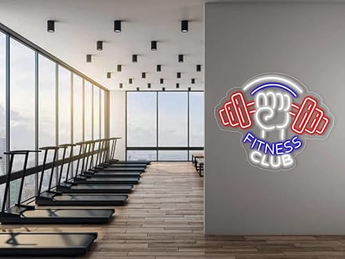 Miniatura 3 de Letrero de neón con barra de luces LED de neón para decoración de gimnasio, gimnasio, sala de entrenamiento, centro de fitness, club deportivo para