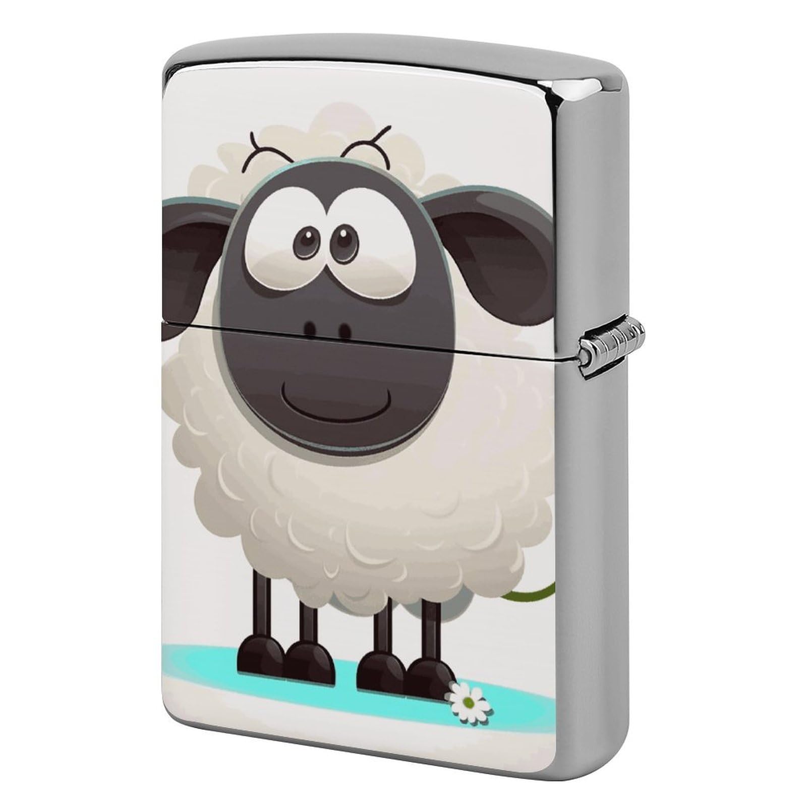 Sheep Lighter Case Cover Vintage Metal Lighter Sleeve Reusable Lighter Protective Cover Decorative Lighter Holder Birthday Gifts for Men Women