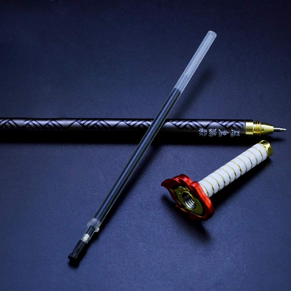 鬼滅の刃　日輪刀　ボールペン　7本 Amazon | Luosyaer 日輪刀 煉獄 杏寿郎 ジェルボールペン 10本替え芯