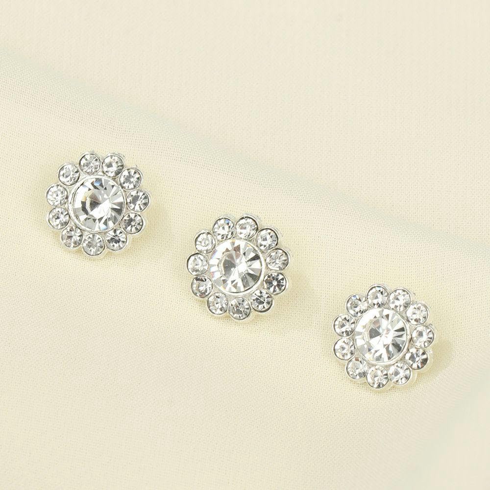 10 Pz/set Bottoni Con Strass In Metallo Camicia Cucita Placcatura Bottoni Fai Da Te Fibbie Fai Da Te Scrapbook Abbigliamento Accessori Per Cucire-10mm