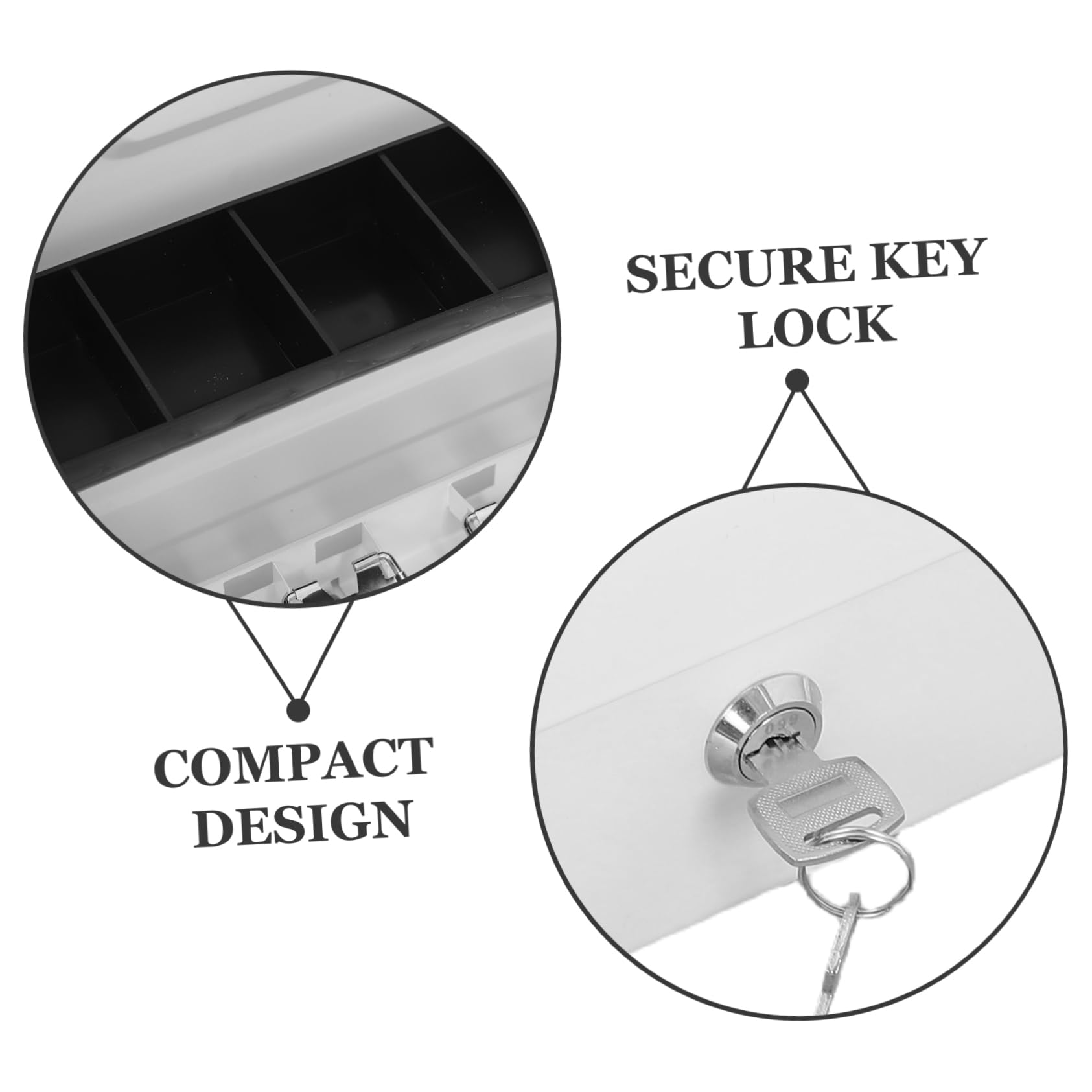 GALPADA Caja de Caudales con Llave para Seguridad Caja de Seguridad Pequeña para Dinero y Organizador de Almacenamiento con Cerradura para Comercios y Hostelería