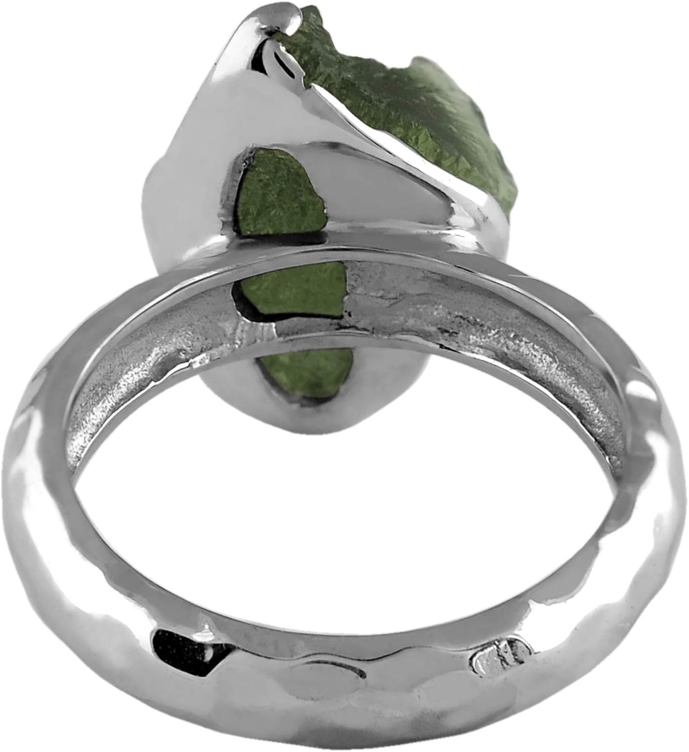 Starborn Sterling Silver 4-6 Carat Genuine Moldavite Ring - Image 6