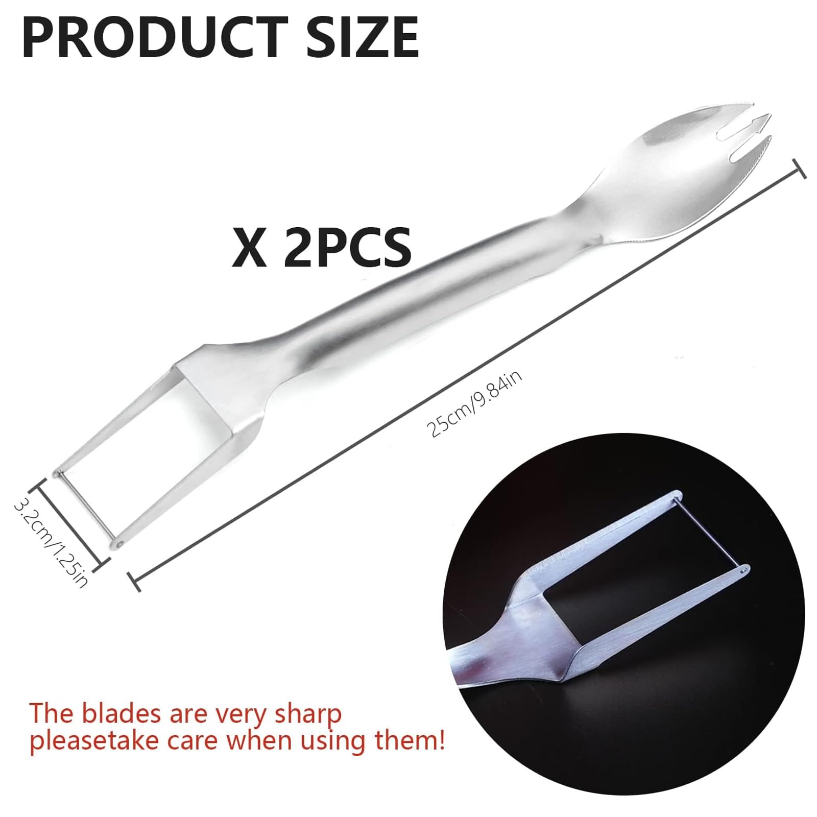 Edelstahl Wassermelonenschneider 2-in-1 - Mit Ausstecher & Gabel