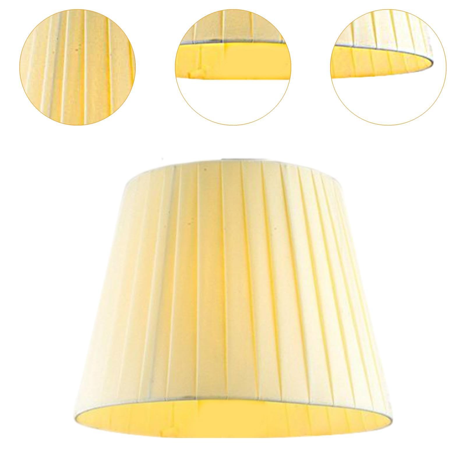 Pantalla de Lámpara de Tela - Cubierta para Lámpara Lámparas/lámparas de Pie Accesorio de Iluminación Luz Decoración del Hogar para Sala de Estar Hote, Borde Recto Amarillo, Individual