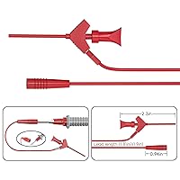 Vista 17 de Goupchn Kit de cables de prueba de multímetro de silicona, 25 piezas con juego de sondas afiladas de precisión chapado en oro reemplazable, clips