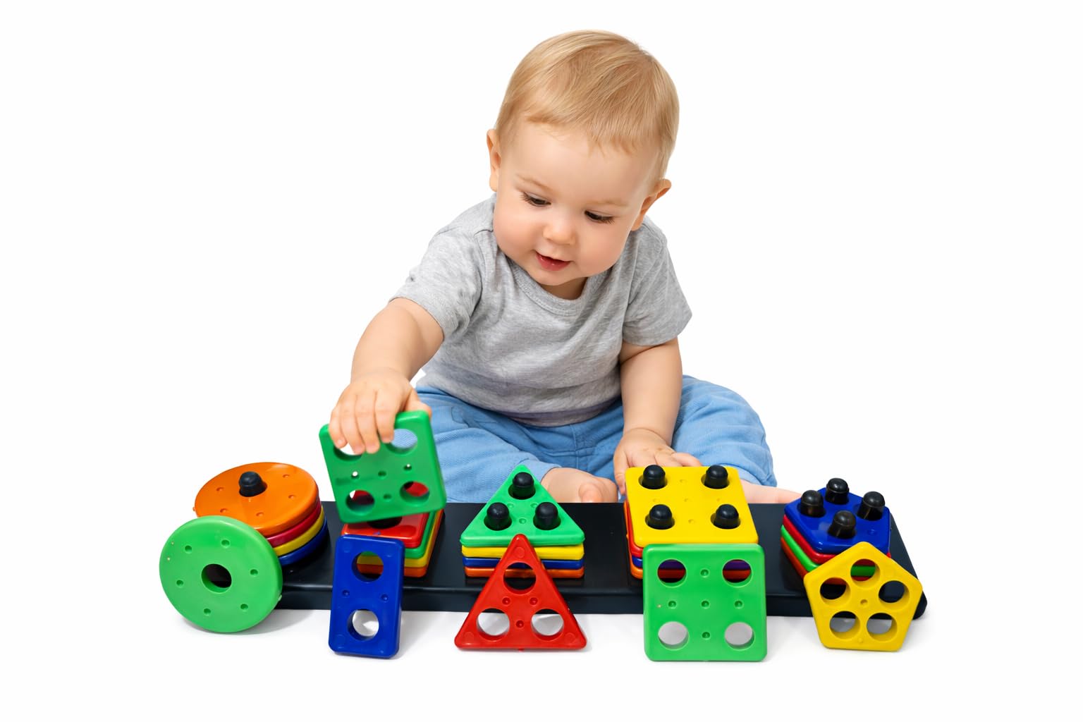 Geometric Shape Sorter Educational Learning Toy for Kids 1-3 Years | Activity Toys for 1 2 3 Year Old | Toddler Shape Matching Sorting Toy | Early Learning Educational Toys for Toddlers Boys & Girls-image-42