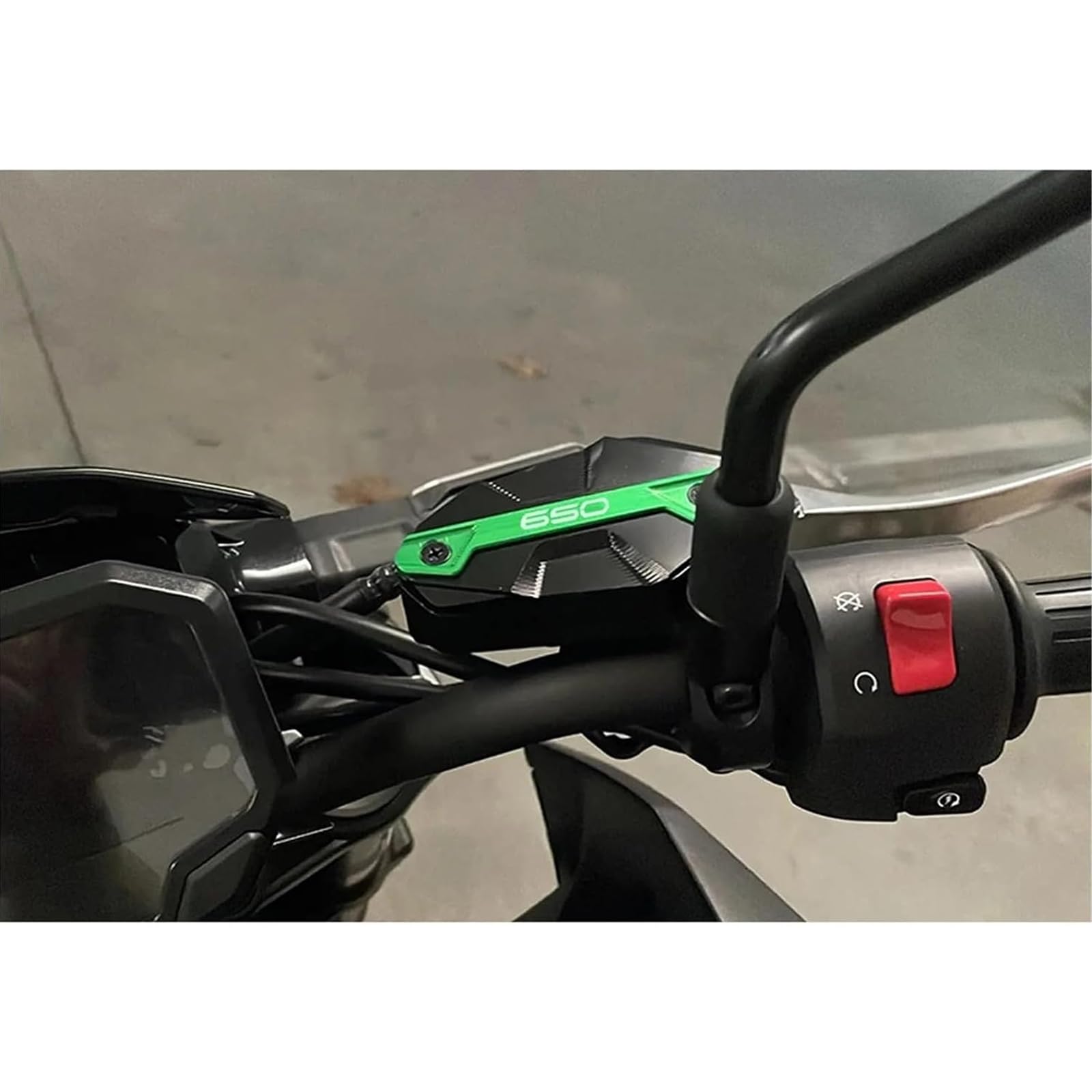 Per Kawasaki Z650 Z 650 2017-2026 2025 Ninja650 Versys650 Accessori Moto Anteriore Posteriore Copertura Tappo Serbatoio Liquido Freno Coperchio (Verde)