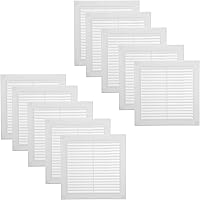 Vista 1 de Vent Systems 8 x 8 pulgadas (dimensiones de apertura) Paquete de 10 Cubierta de ventilación de plástico blanco Soffit Rejilla de ventilación