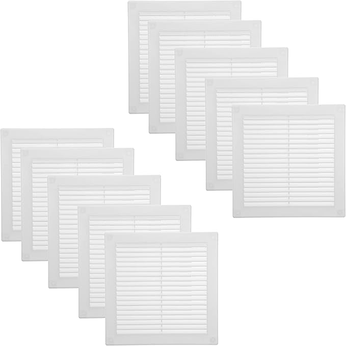 Vent Systems 8'' x 8'' Inch White Soffit Vent Cover - Pack of 10 - Flat ...