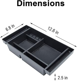 JKCOVER Center Console Organizer Tray Compatible with (2019-2024 2025) Chevy Silverado 1500/GMC Sierra 1500 and 2020-2025 Silverado/Sierra 2500/3500 HD - Full Console w/Bucket Seats ONLY，Black trim