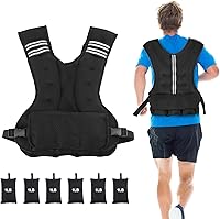 Henkelion Adjustable Weighted Vest for Men & Women, 4-20lbs Weights Included - Running, Workout, Jogging, Walking