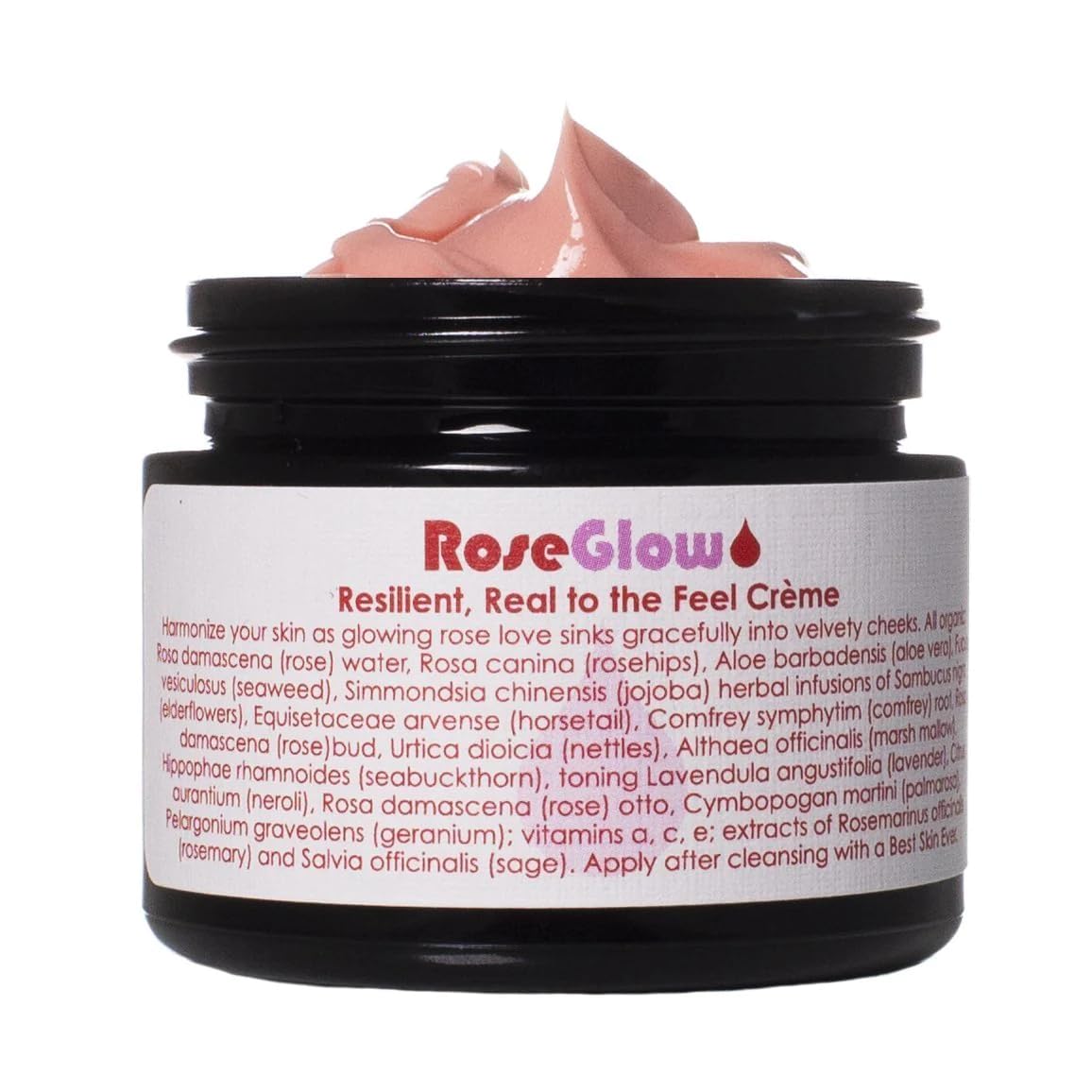 LIVING LIBATIONS - Organic/Wildcrafted Rose Glow Face Creme | Natural, Plant-Based, Clean Beauty (.5 oz | 15 ml) - Image 3