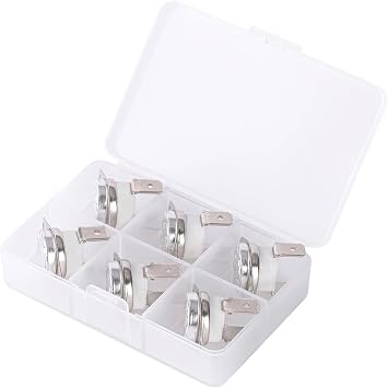 6Pcs KSD301 Thermostat Controllers - 180C/356F, 10A Normally Closed N.C, Bent Feet, Snap Disc Temperature Switch, Ideal for Microwave Oven Coffee Maker