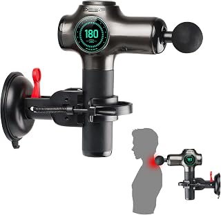 GEHUAY Massage Gun Holder for Back - Strong Suction Massage Gun Mount, Attachments for Massage Gun Hands Free Back Massager Wall Mount Design for Self Muscle Massage of Hard-to-Reach Areas, Black