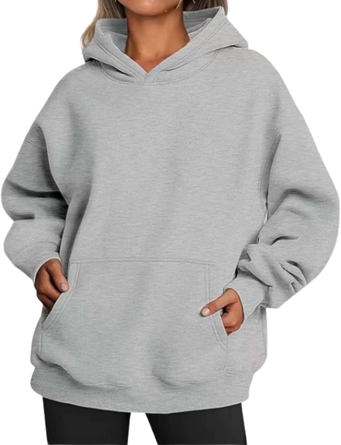 Womens Hooded Pullover Sweater Fashion Casual Loose Version With Pockets Spring And Autumn Hooded Sweater