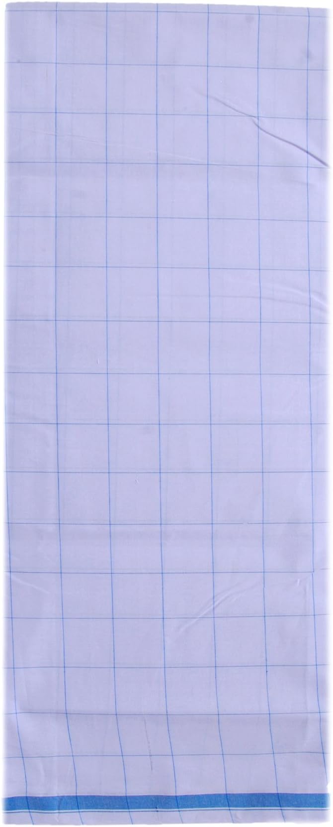 MEG Men's Cotton Lungi (White, Free Size)