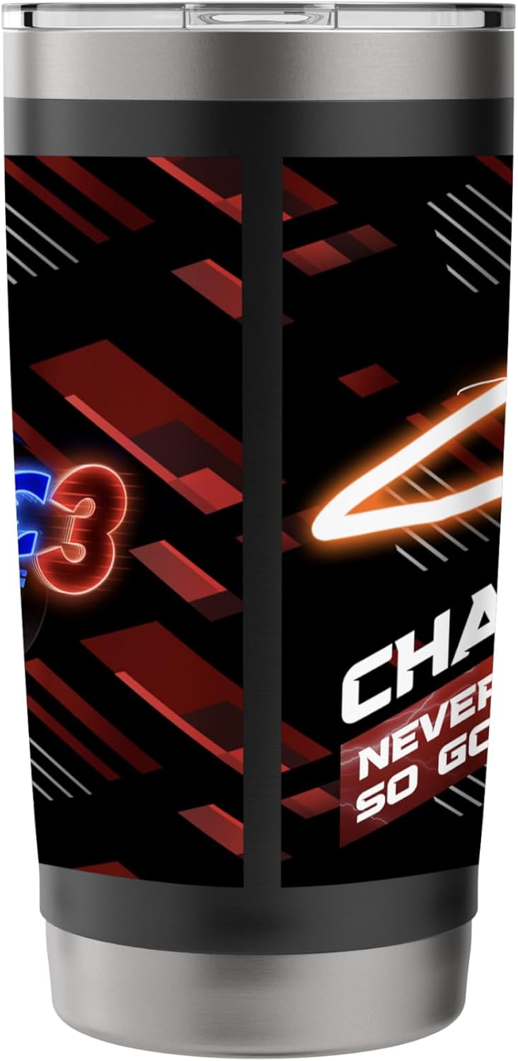 Sonic the Hedgehog 3 - Shadow "Chaos Never Looked So Good" Stainless Steel Insulated Tumbler image 4