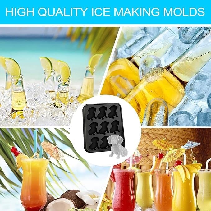 Sohodoo Welpen-EIS am Stiel-Set – Silikon-Eisform for selbstgemachte Hundeleckerlis und Cocktails(B)