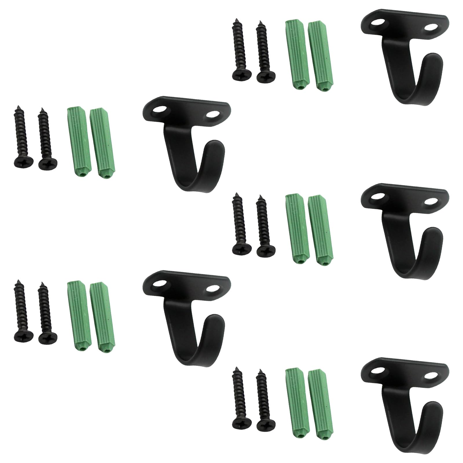 Industrial Overhead Hanging Hardware Set Supports Large Capacity for Garage Bathroom Storage Solution Daily Use Zines Alloy Hook with Green Expansion