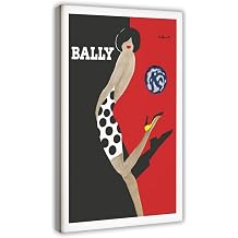 BMtyDG Bernard Villemot, Bally Diptyque Vintage French Canvas Poster Wall Art Prints Room Aesthetic Murals Bedroom And Living Decorations Frame 12x18inch