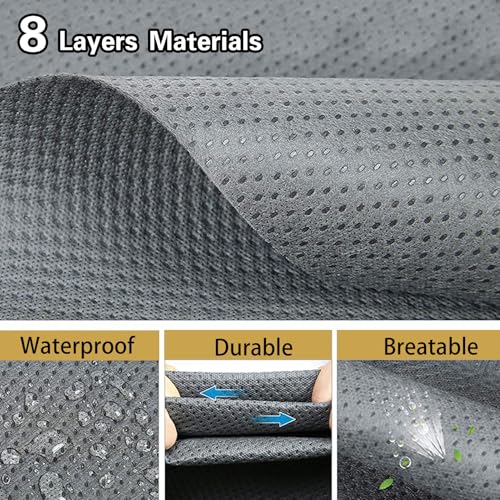 RV Cover 22-24ft: Upgraded 8 Layers Top Camper Cover Windproof Travel Trailer RV Cover with Waterproof Camper Covers, Extra Windproof Ropes (Fits 22'-24' - 288" L X 102" W X 104" H) by ZalerDisk - Used condition - Image 3