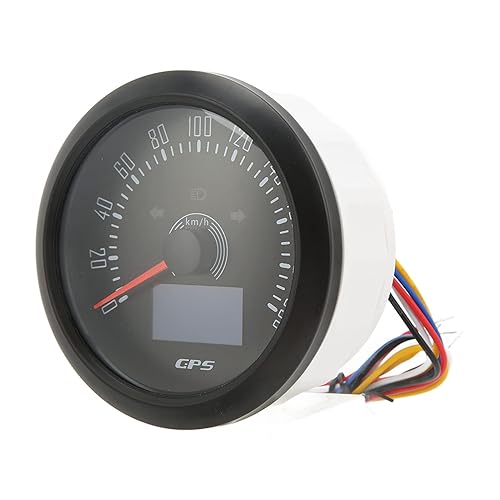 Miniatura 8 de MPH - Velocímetro cuentakilómetro, 3 en 1, 200 MPH, 3.346 in, 932 V, tacómetro con retroiluminación de 7 colores, medidor de velocidad universal