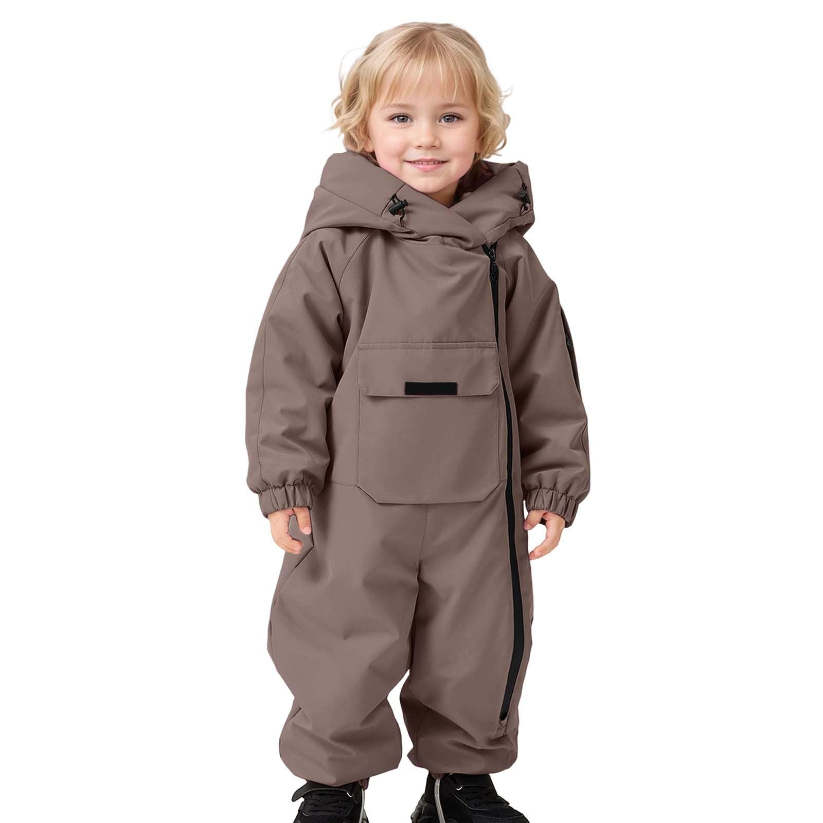 Mono con Capucha y Forro Polar para niño pequeño Abrigo cálido e Ideal para Invierno Ropa Exterior cómoda y para bebés y niños
