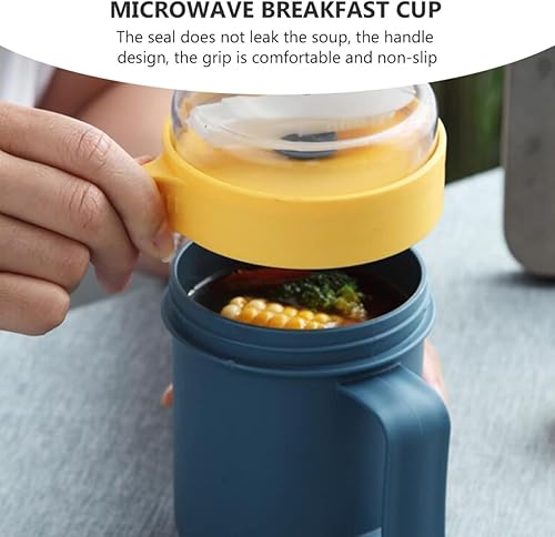 Miniatura 7 de Angoily 2 recipientes plegables de oficina  Cuchara, hombres en avena Bento Go reutilizable, comida tarro de almacenamiento oz para mujeres, fideos