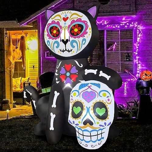 Aufblasbare schwarze Halloween-Katze, 1,5 m – Bild 2