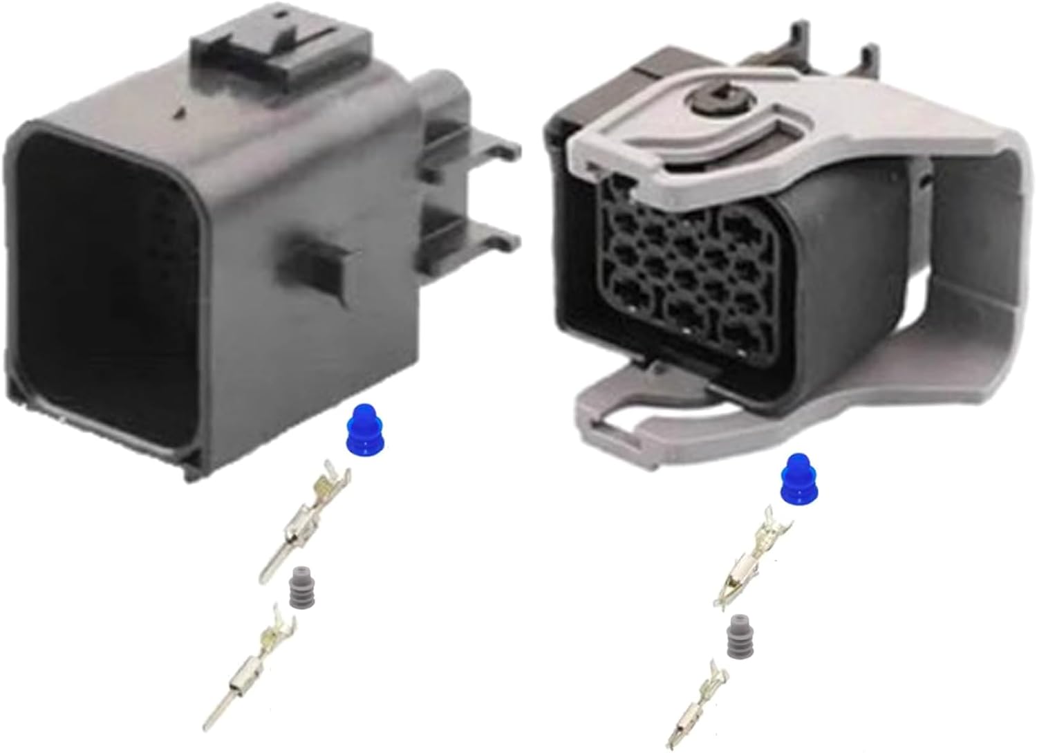 1/5/10/20 Sets 16 Pin 1743354-2 1743350-21743350-0 Automotive Waterproof Connector Male Female And Terminal PBT-GF10 AICNRUT(16p female,5 sets)