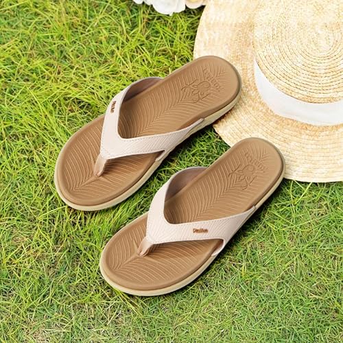 Image of KuaiLu Women's Orthotic Arch Support Flip Flop Sandals