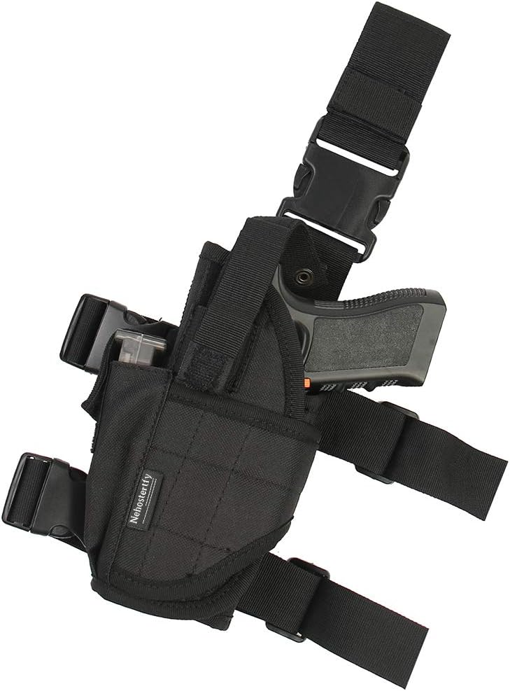 Nehostertfy Drop Leg Holster for Pistol- Right Handed Tactical Thigh Airsoft Pistol Holster Adjustable Gun Holster Upgrade