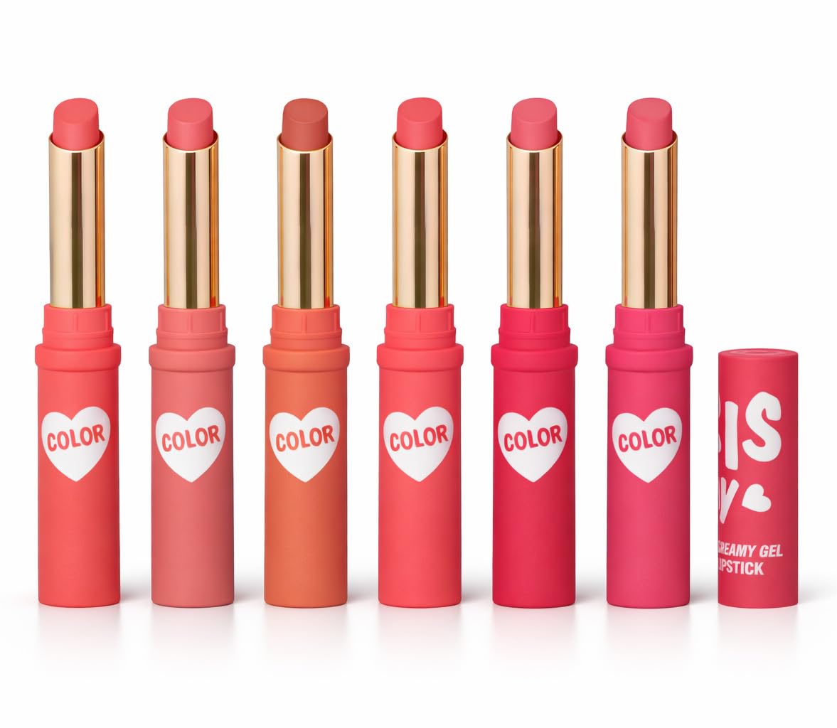 VARS ; LONDON ADSPRO Visionary Gel Crayon Lipstick Set, 6 Pack, Nude Pink Orange Peach Shades, Creamy Matte Finish, Waterproof Long-Lasting, Highly Pigmented-picture-59