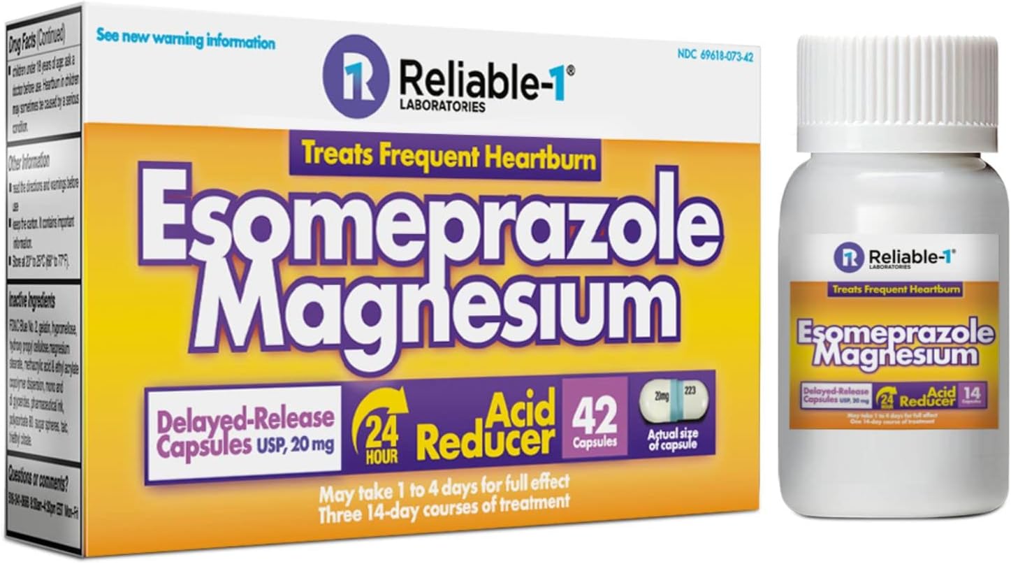 RELIABLE 1 LABORATORIES Esomeprazole Magnesium Delayed - Release Capsules USP 42 Count