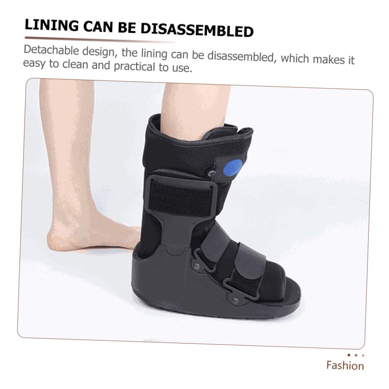 Foot Brace Support Short Ankle Stabilization Boot with Inflatable Cushion Medical Walking Shoe for Post-surgery and Injured Foot Support Adult
