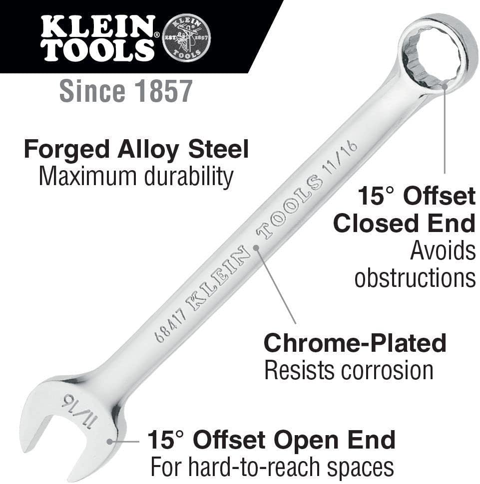 Klein Tools 68424 Combination Wrench 1-1/8-Inch